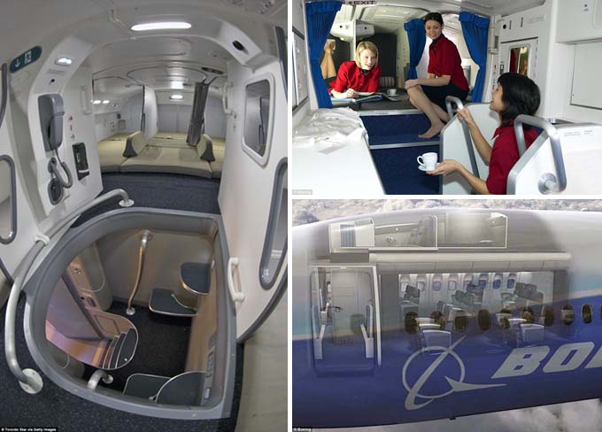 Ada `Kamar Tidur ` Pramugari di Jet Komersial, Ini Pintu Rahasianya ...